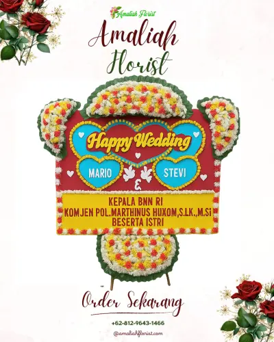 Karangan Papan Bunga Pernikahan di Hotel Bidakara – Birawa Assembly Hall